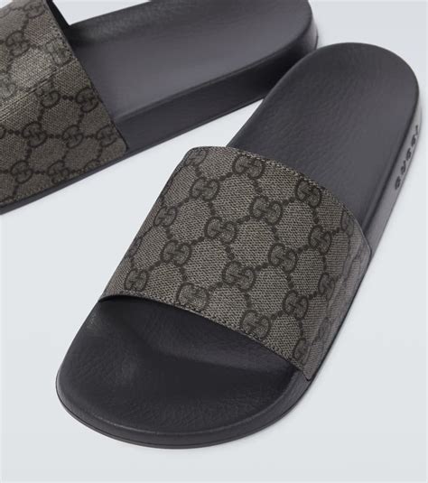 Gucci gg supreme canvas slide